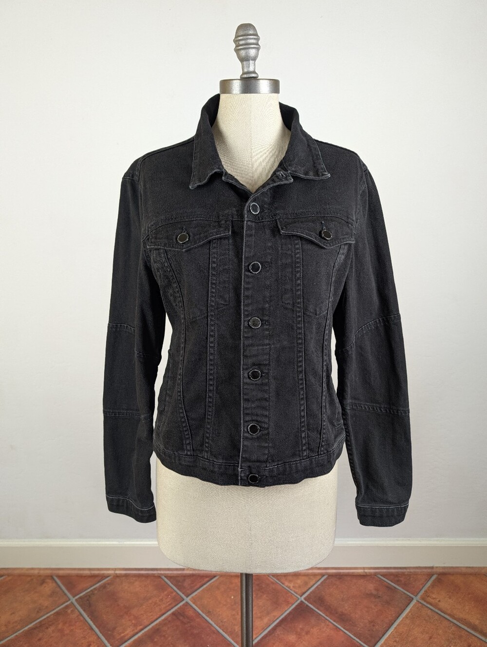 DL1961 Women's Black Washed Denim Jacket